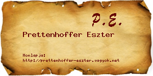 Prettenhoffer Eszter névjegykártya
